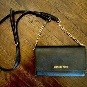 Michael Kors Black wallet crossbody